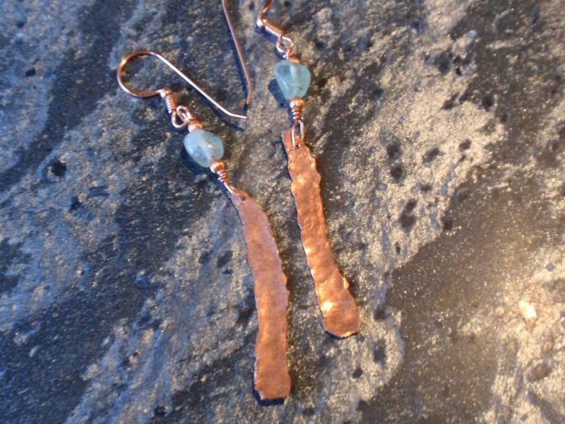 Kupfer Und Flourit Ohrringe von DesignsbyMaryPat