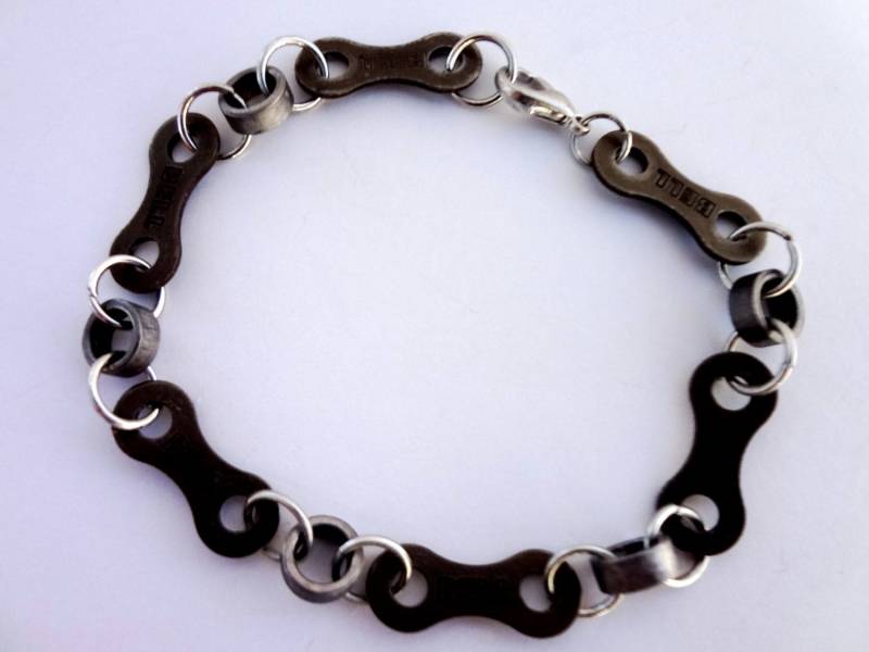 Unisex Fahrrad Kette Glieder/Roller Armband, Schmuck, Geschenk Für Mann Oder Frau, Teil Schmuck von DesignsbySharonVa