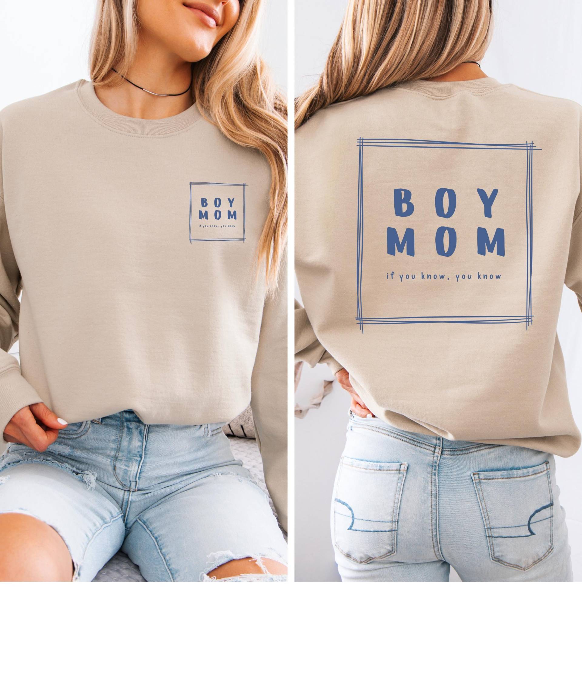 Boy Mom Sweatshirt, Shirt, Of Boys Mother's Day Gift, Mama Sweater, Life Crewneck von DesignsbyVerena