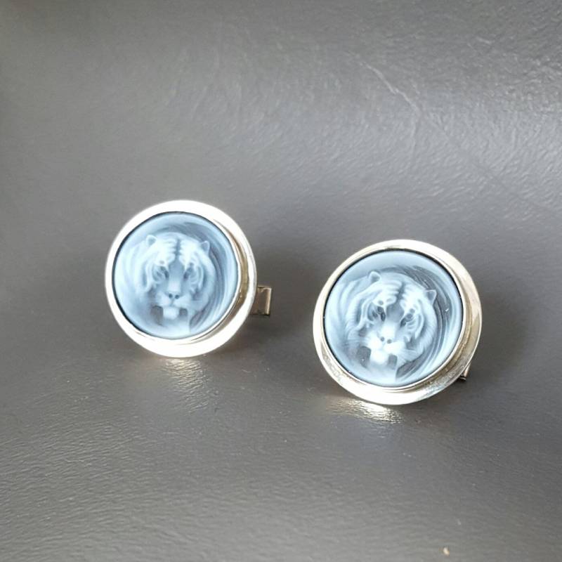 Tiger Cameo Manschettenknöpfe von Designsbylindabickel