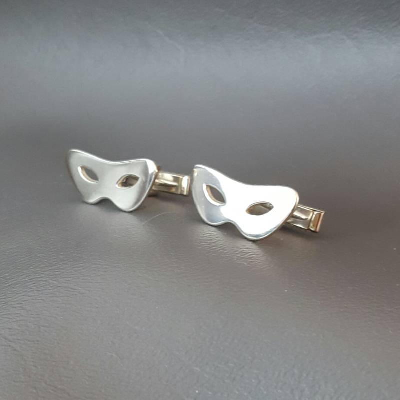 sterling Silber Maskchen Cuff Links von Designsbylindabickel