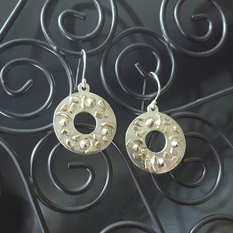 sterling Silber Und Goldstücke Ohrringe von Designsbylindabickel