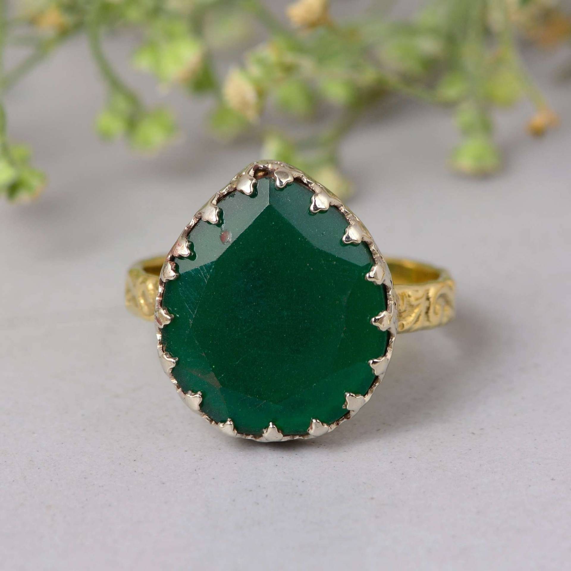 Grüner Onyx Ring, Handgefertigter Messing Edelstein Ringe Für Frauen, Geschenkring, Vintage Ringe, Jubiläumsring, Paarringe, Muttergeschenk Grüner Onyx Ring, Handgefertigter Messing Edelstein Ringe Für Frauen, Geschenkring, Vintage Ringe, Jubiläumsring, Paarringe, Muttergeschenk von Designsbynikhil