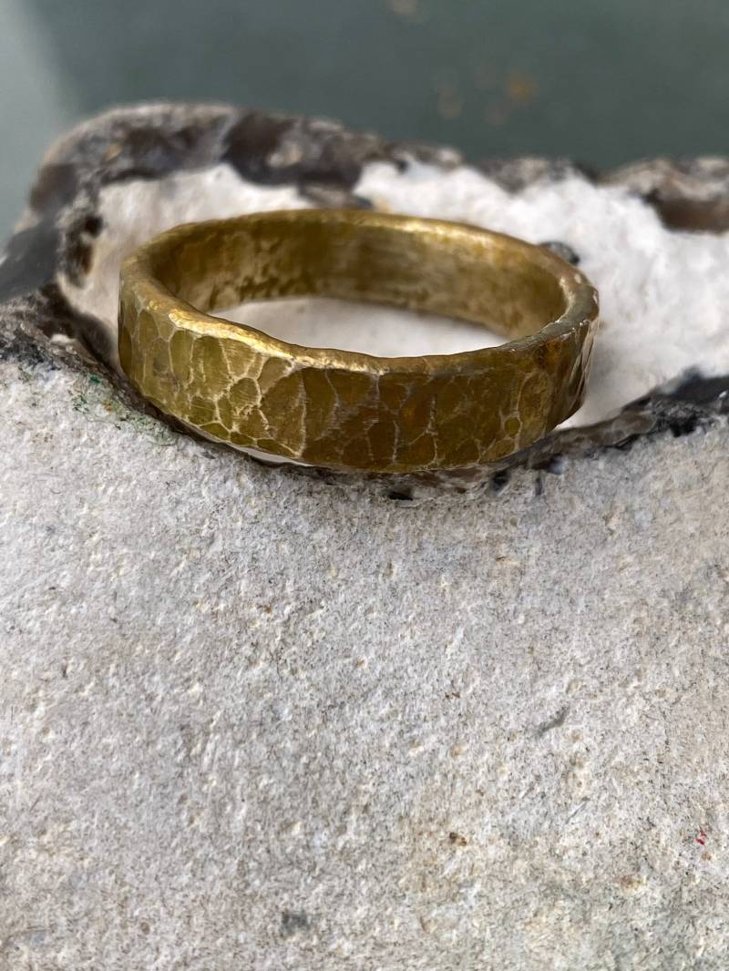 Messing Band Ring, Steampunk Ring, Wikinger Ring, Herren Ring, Trauring von Designvonmerrill