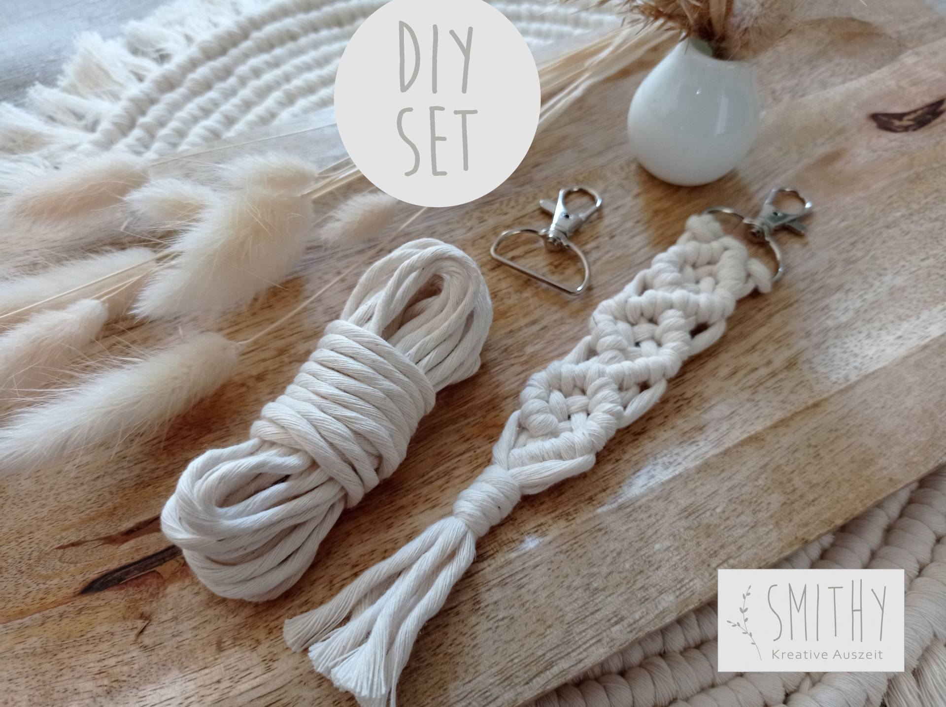 Makramee Anhänger, 3Er Raute, Diy Kit, Freie Farbwahl, Boho Makramee Anhänger, 3Er Raute, Diy Kit, Freie Farbwahl, Boho von DesignwerkstattWK