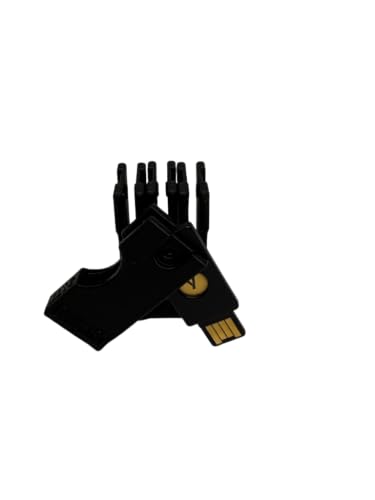 Designz3D Protector Flip Case Schlüsselanhänger Halter für Yubikey (4 Stück), Schwarz, 5C NFC von Designz3D