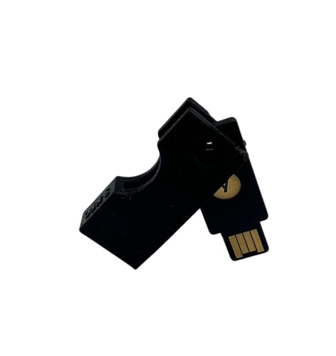 Designz3D Yubikey Protector Flip Case Keychain Holder (5 NFC / 5C NFC) (Schwarz, 5 NFC) von Designz3D