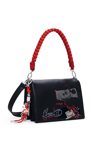 Desigual Umhängetasche Schultertasche Mickey Rock Dortmund Flap Bag Black schwarz von Desigual
