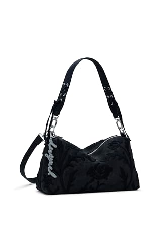 Desigual Handtasche Umhängetasche Bergamo Floral Shoulder Bag Black schwarz von Desigual