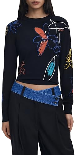 DESIGUAL MAGLIA DONNA NERO von Desigual