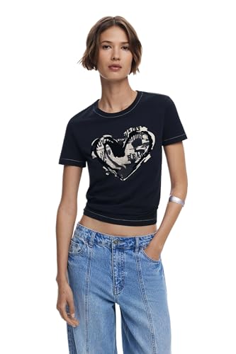 Desigual TS_Letter CORE, 2000 Black, L von Desigual