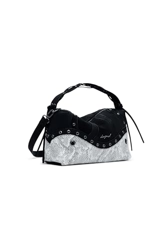 Desigual Handtasche Umhängetasche Bergamo Snake Patch Shoulder Bag Black schwarz von Desigual