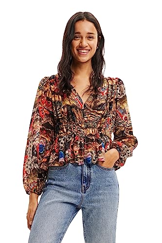 Desigual BLUS_Tapestry- LAC, 6060 Marron Etnic, M von Desigual