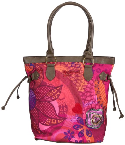 Desigual BOLS_American VIVEN Love 37X50373078U, Damen Shopper, Violett (Purple Wine 3078), 16x32x33 cm (B x H x T) von Desigual