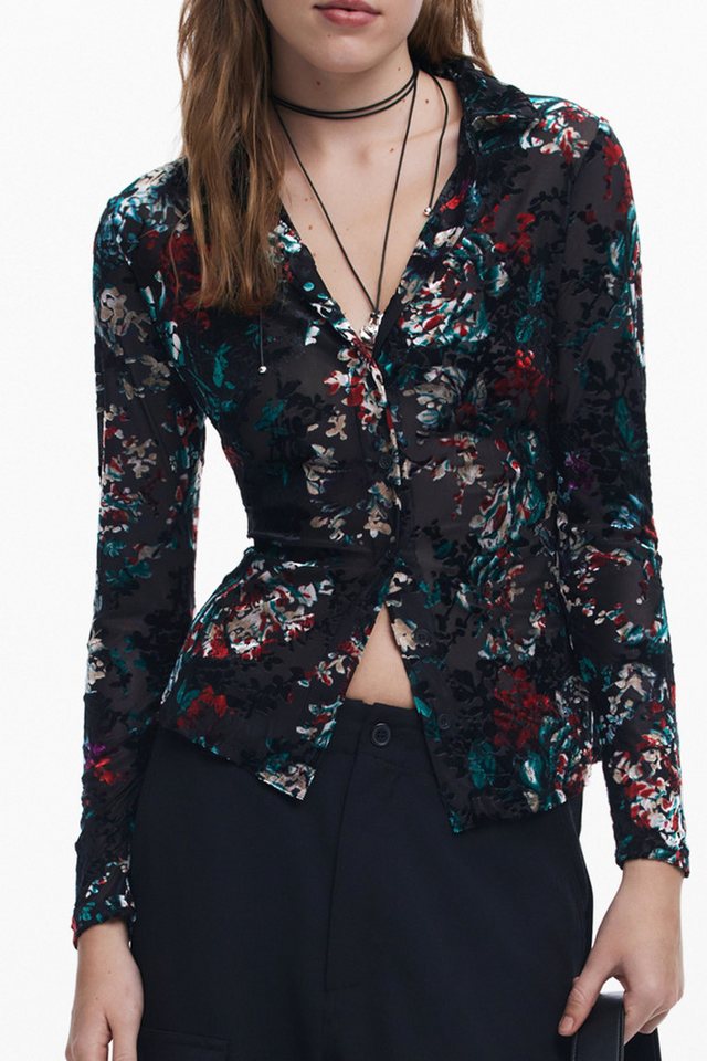 Desigual Blusenshirt Elegantes Damen Langarmhemd mit Muster und Desigual Blusenshirt Elegantes Damen Langarmhemd mit Muster und von Desigual