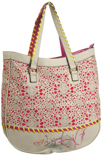 Desigual Bols Rounded Pink 32X5158, Damen Shopper, Beige (3043 Fucsia Glamour), Einheitsgröße von Desigual