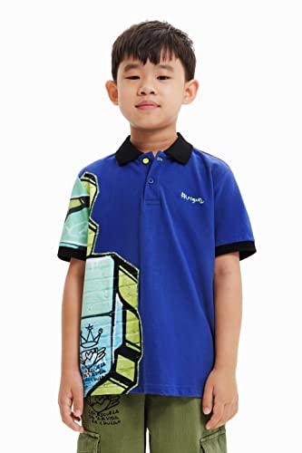 Desigual Boy's Mountain 5000 Navy Polo Shirt, Blue, 14 Years von Desigual