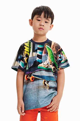 Desigual Boy's TS_Carlos 2000 Negro Shirt, Black, 10 Years von Desigual