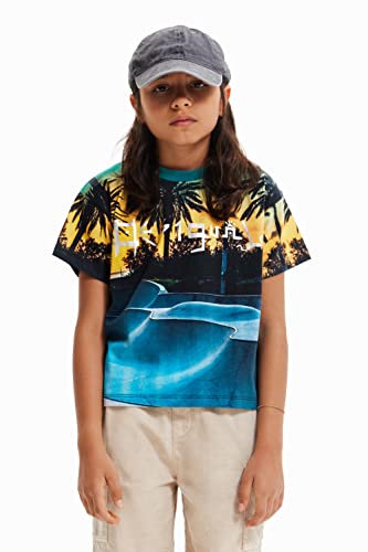 Desigual Boy's TS_KENNTO 5000 Navy Shirt, Blue, 10 Years von Desigual