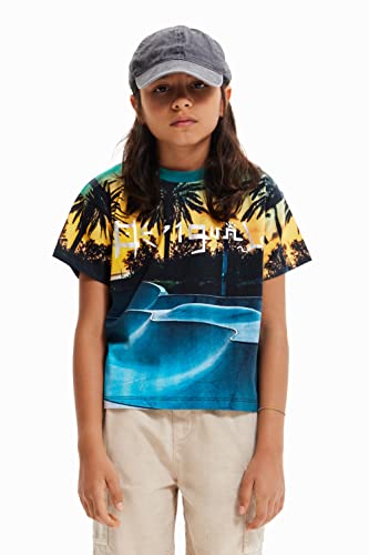 Desigual Boy's TS_KENNTO 5000 Navy Shirt, Blue, 14 Years von Desigual