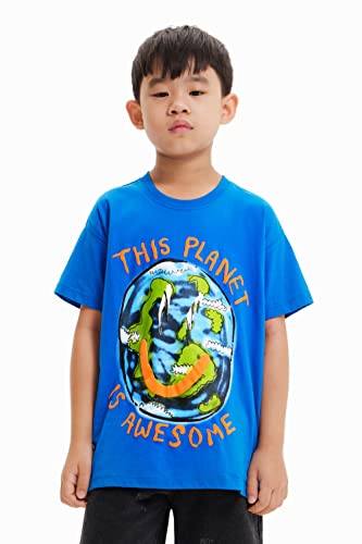 Desigual Boy's TS_Planet 5015 DUCADOS Shirt, Blue, 14 Years von Desigual