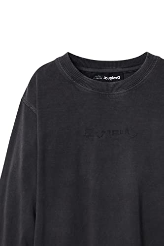 Desigual Boy's TS_Sergio 2007 Middle Gray T-Shirt, Black, 13/14 Years von Desigual