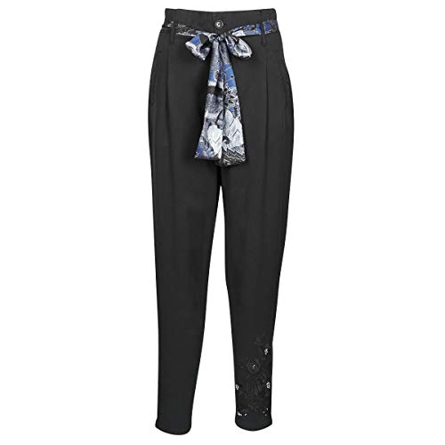 Desigual Charlotte Hosen Women Schwarz - L - Fließende Hosen/Haremshosen Pants von Desigual