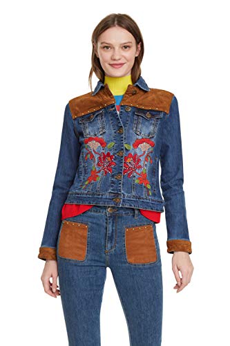 Desigual Damen 19wwed135053 Jacken, Blau, L EU von Desigual