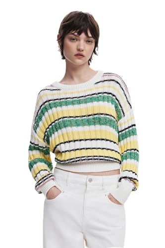 Desigual Damen 25SWJF05 Sweatshirt, Material FINISHES, M von Desigual