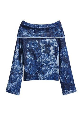 Desigual Damen 25SWJF10 Sweatshirt, Blue, L von Desigual