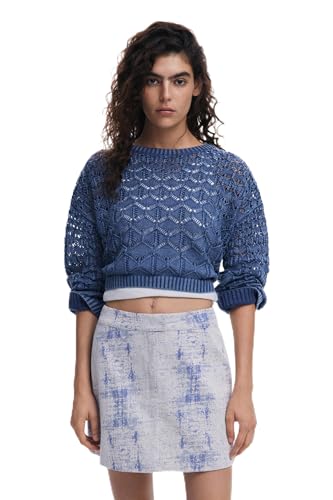 Desigual Damen 25SWJF15 Sweatshirt, Blue, L von Desigual