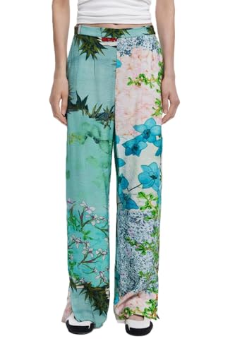 Desigual Damen 25SWPW10 Hose, Green, M von Desigual
