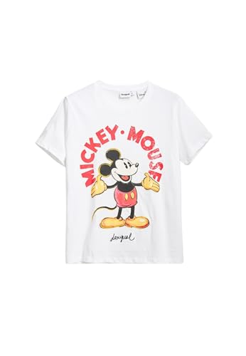 Desigual Damen 25SWTKAI T-Shirt, White, XS Desigual Damen 25SWTKAI T-Shirt, White, XS von Desigual