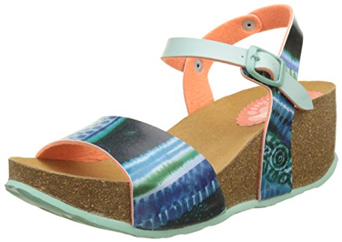 Desigual Damen Bio7 Blue Aquarella Sandalen, Türkis (Turquoise 5013), 40 EU von Desigual