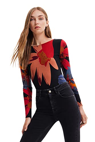 Desigual Damen Body Blouse, Schwarz, L EU von Desigual