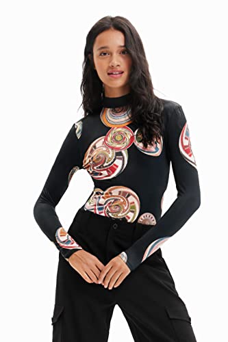 Desigual Damen Body Blouse, Schwarz, M EU Desigual Damen Body Blouse, Schwarz, M EU von Desigual