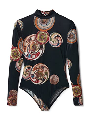 Desigual Damen Body Blouse, Schwarz, XS EU von Desigual