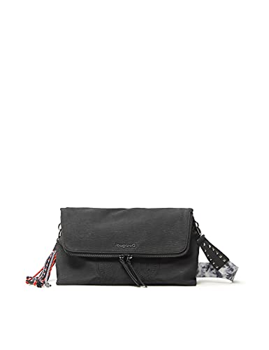 Desigual Damen Bols_aquiles Venecia Maxi Across Body Bag, Schwarz, Einheitsgröße EU von Desigual