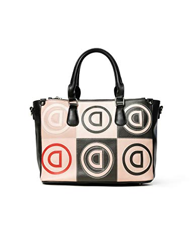 Desigual Damen Bols_Logo Patch Safi Henkeltasche Beige (Beige) von Desigual