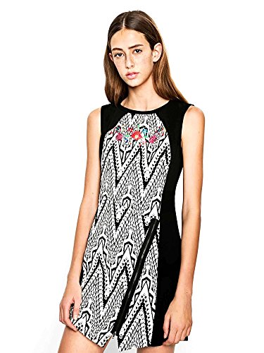 Desigual Damen Casual Kleider VEST_OREGON Mini, Schwarz (Negro 2000), 36(Herstellergröße: FR 38) von Desigual