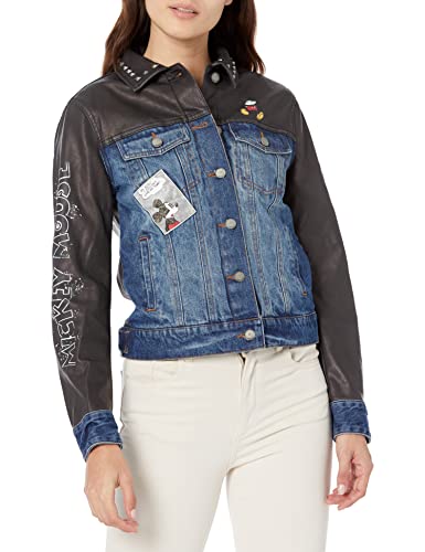 Desigual Damen Chaq_mickey World Kunstlederjacke, Schwarz, XS EU von Desigual