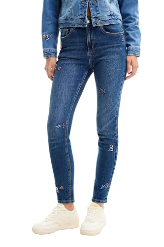 Desigual Damen Denim_Denis Pants, Blau, 44 EU von Desigual