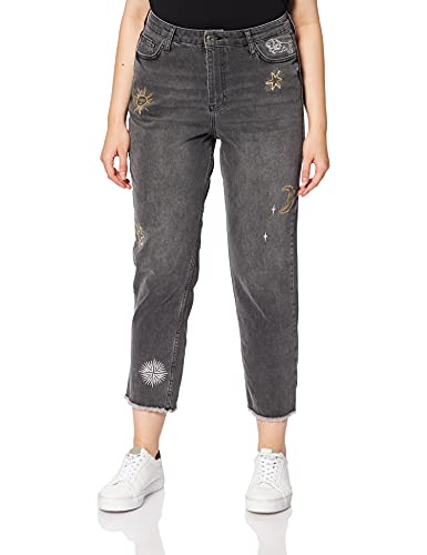 Desigual Damen Denim_lagun Jeans, Schwarz, 36 EU von Desigual