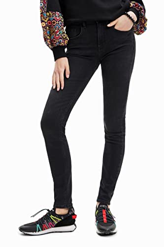 Desigual Damen Denim_lia 2000 Casual Pants, Schwarz, 38 EU von Desigual