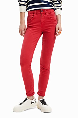 Desigual Damen Denim_lia 3061 Casual Pants, Rot, 38 EU von Desigual