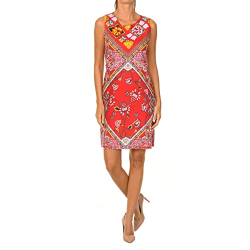 Desigual Damen Dress Sleeveless Lisa Woman RED Kleid, Rot (Carmin 3000), 42 von Desigual