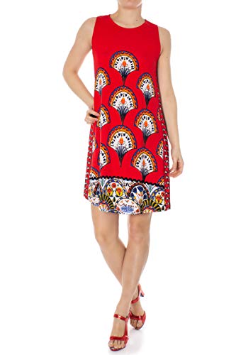Desigual Damen Dress Sleeveless Vento Woman RED Kleid, Rot (Rojo Roja 3061), Small von Desigual