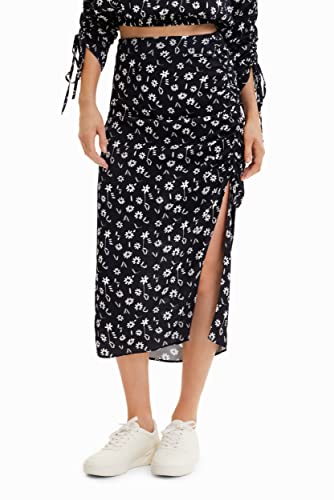 Desigual Damen Fal_zury 2000 Skirt, Schwarz, M EU von Desigual