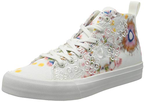Desigual Damen HIGH Sneakers Woman, Ecru, 39 EU Desigual Damen HIGH Sneakers Woman, Ecru, 39 EU von Desigual