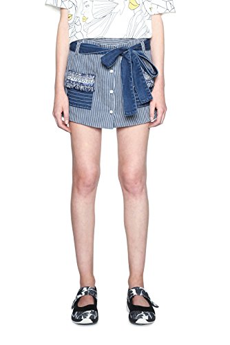 Desigual Damen Emilie Lässige Shorts, Gestreiftes Denim, Groß von Desigual